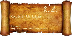 Kolláth Lina névjegykártya